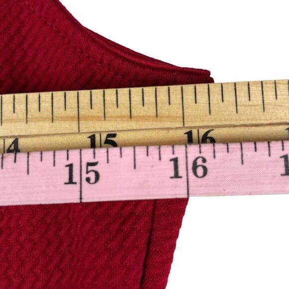 January 7 Dress Womens Large Red Sleeveless Cut Out Back Halter Neck Bodycon - Picture 6 of 7